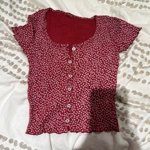 Red brandy melville zelly top